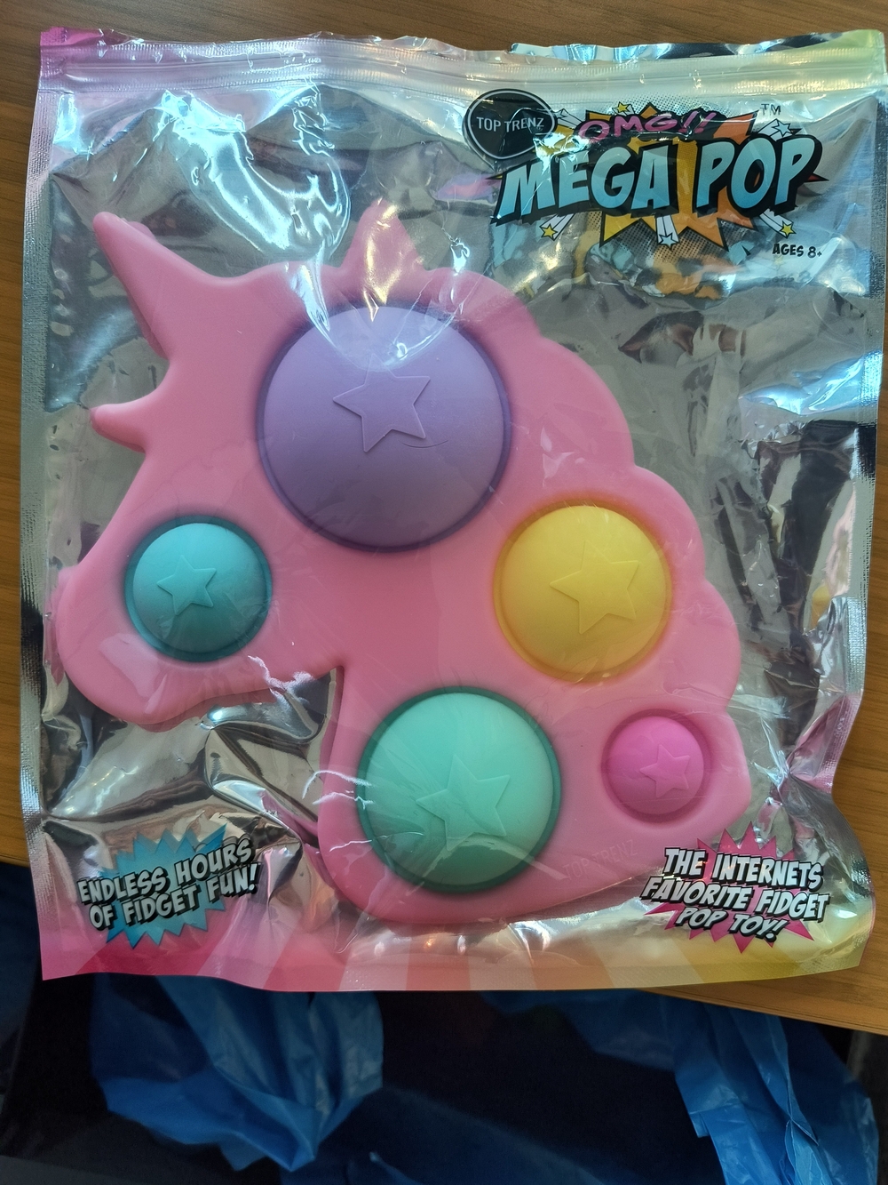 Pink Unicorn Mega Pop Sensory Fidget Toy -